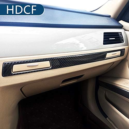 HDCF Interior Trim Carbon Fiber Copilot Water Cup Holder panel Decor Cover moulding LHD RHD accessories For 3 Series E90 E92 E93