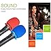 Microphone Cover,Mic Windscreen Foam Ball-Type Accessories,Anti-rolling Mic Protection Silicone Ring for KTV Equipment,Color Black Blue Red-3 Sets
