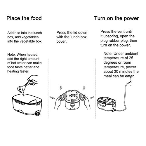 vanpower Portable Electric Heating Lunch Box Food Heater Rice Container (110V Orange - Thumbnail 7