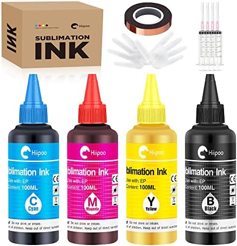 400ml Sublimation Ink For Canon Printers - 4 Color Set (Black, Cyan, Magenta, Yellow) 12 thumbnail image