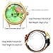 DREAMING Q&P Moving Airplane Women's Causal Wrist Watch for Girls Ladies with Vintage World Map Brown Leather Strap