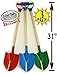 Matty's Toy Stop 31" Heavy Duty Wooden Kids Sand Shovels with Plastic Spade & Handle (Red, Blue & Green) Complete Gift Set Bundle - 3 Pack primary