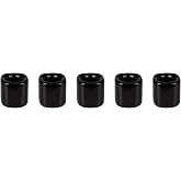 Mega Candles 5 pcs Black 1/2 Inch Diameter Ceramic Chime Ritual Spell Candle Holders, Great for Casting Chimes, Meditation, Rituals, Spells, Vigil, Witchcraft, Wiccan Supplies