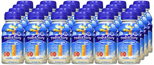 PEDIASURE GROW & GAIN KIDS’ NUTRITIONAL SHAKE VANILLA READY-TO-DRINK BOTTLES, 24 PK./8 FL. OUNCE ., 192 FL OUNCE
