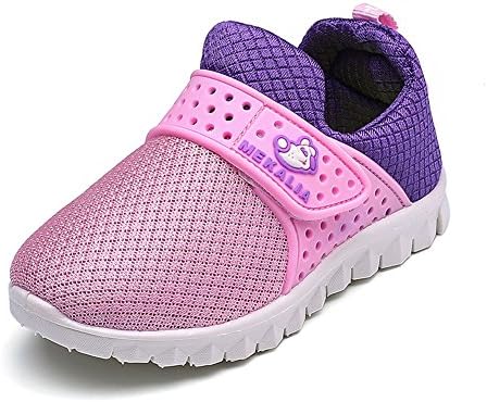 LINE BLUE Kids Breathable Fashion Slip-on Sneakers for Autumn and Winter (Toddler / Little Kid / Big Kid)QDTX02,pink,24 / Big Kid