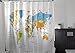 Amazing Shower Curtains - 2020 World Map Shower Curtain 70x70 by Segmia
