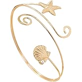 MakeMeChic Women's Starfish Arm Cuff Bracelets Gold Upper Arm Beach Jewelry