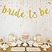 Famoby Gold Glittery Bride to be Banner for Engagement Party and Bachelorette Party Decorations