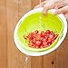 Plastic Colander with a bowl, Easy to Strain, Drain, Rinse Vegetables , Pasta , Rice , Noodle , Berries , Fruits , 2-Quart , Small , Green/White