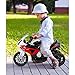 Costzon Kids Ride on Motorcycle, 6V Battery Powered 3 Wheels Motorcycle Toy for Children Boys & Girls, Electric Ride on Motorcycle w/Headlights &Music, Pedal (Red)