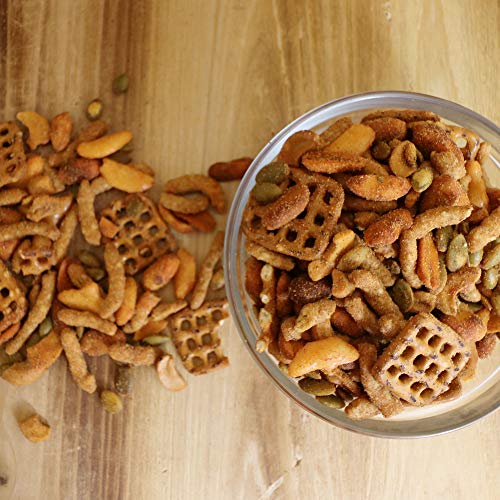 ASS KICKIN' Habanero Pepper Spicy Hot Peanut Snack Mix - 12oz - Hot Peanuts, Cashews, Rice Crackers, Sesame Sticks and Pretzels - Ultimate Spicy Gourmet Gift Peanuts - Try if you dare! - Thumbnail 4