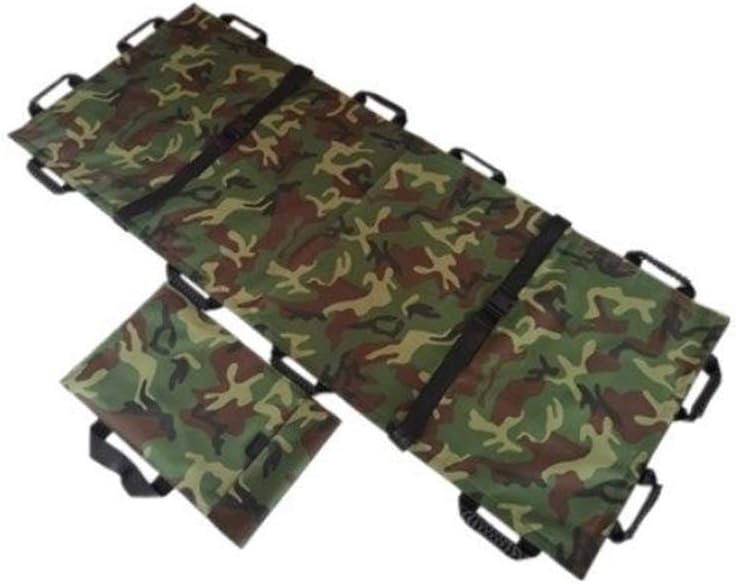 ZJDU Emergency EMS Patient Mover Portable Transport Unit, Medical Stretcher Patient Lifter Transfer Board Folding Soft Stretcher,Roll Stretcher-Blue 12 Handles-Oxford Leather,Camouflage: Home & Kitchen