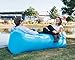 Inflatable Lounger and Indoor Outdoor Sofa: Lazybag Air Lounge Chair with Built-In Headrest | Banana Sleeping Bag, Hammock, Pool Float, Portable Camp Seat, Lazy Hangout Couch Bed (Blue)