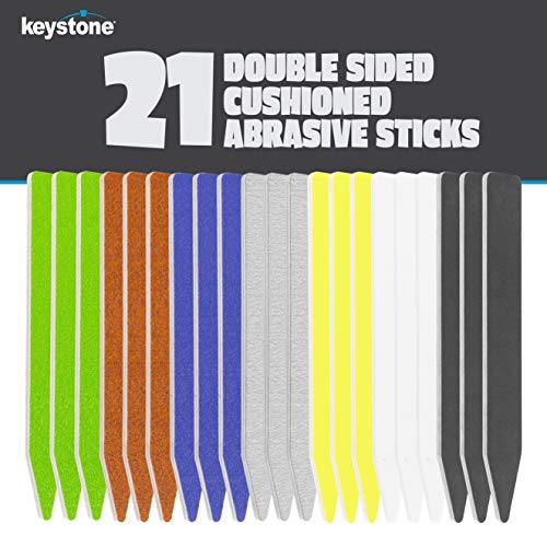 Keystone 21 Piece Tapered Point Detail Sanding Sticks with Cushioned