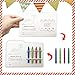 Kiddokids 30 Valentines Day Gift Cards 4-in-1 Bookmark w/Crayons for for Valentine's Classroom Exchange Valentine Prizes Party Favors