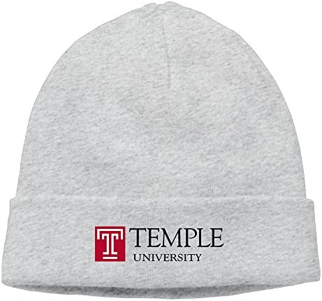 Jirushi Unisex Temple University Logo Beanie Cap Hat Ski Hat Caps Beanie Cap Hat Ash