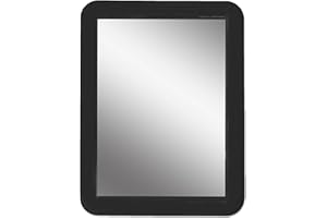 CEREM Locker Mirror Magnetic for Boys or Girls Locker, Black 5" x 7" - Real Glass Magnetic Mirror for School Locker, Office, Home
