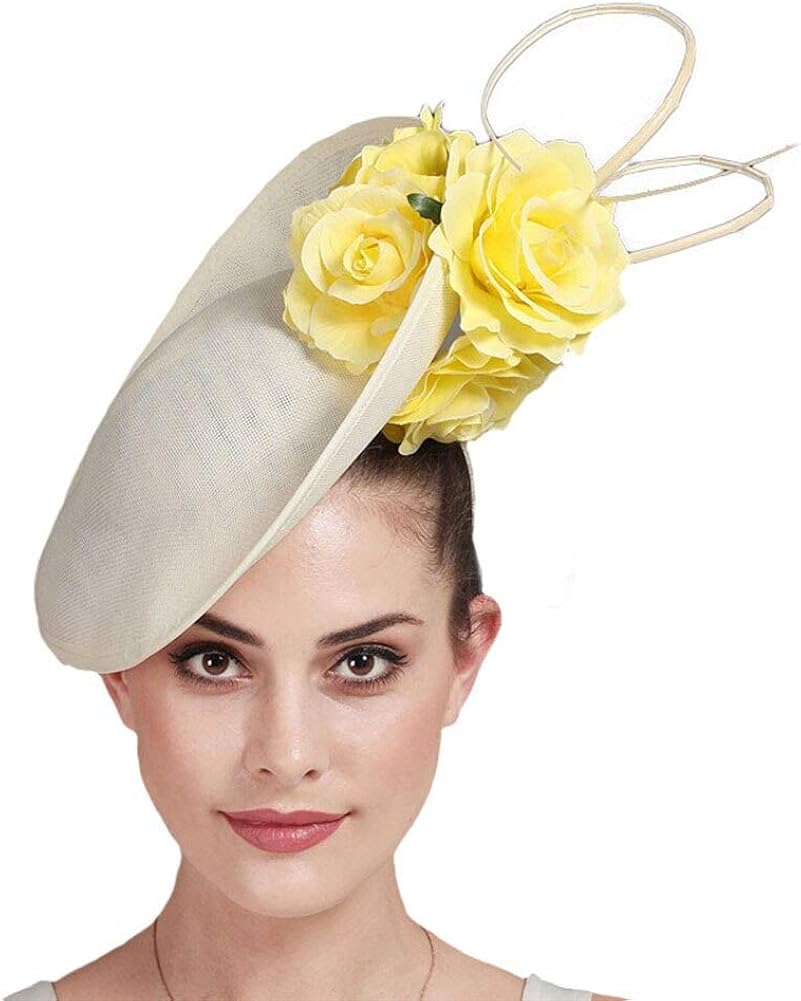 FADVES Kentucky Big Fascinators Wedding Hair Cocktail Sinamay Hats