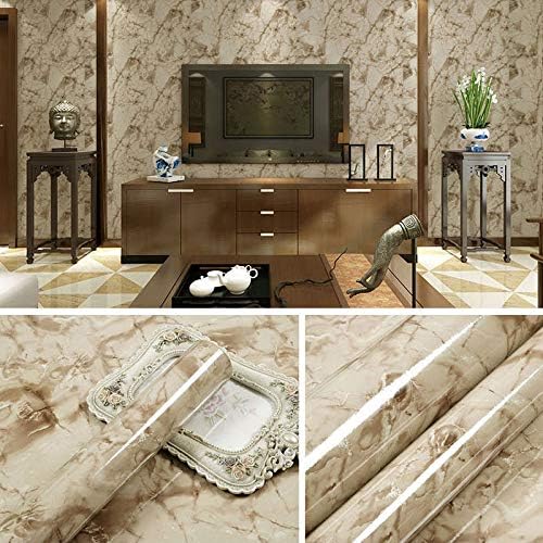 lsaiyy Imitation marble pattern stickers waterproof self-adhesive wallpaper kitchen oil table dining table cabinet door renovation wallpaper tile-60CMX5M