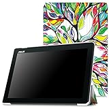 MoKo ASUS ZenPad 10 Case - Slim Lightweight Smart Shell Stand Cover with Auto Wake/Sleep Function for ASUS ZenPad Z300C / Z300M / Z301M / Z301ML / Z301MFL 10.1-Inch Tablet, Lucky Tree
