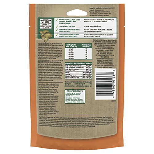 FELINE GREENIES Natural Dental Care Cat Treats 2.5 oz, Chicken