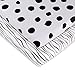 Bassinet Sheet Set 2 Pack 100% Jersey Cotton Black and White Abstract Stripes and Dots by Ely's & Co