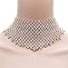 FANCY LOVE Elegant Bohemian Statement Necklace Charms for Women Choker Flower Cluster Diamond (gold)