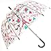 Kung Fu Smith Auto Open Eiffel Clear Bubble Umbrella for Girls, Cute Transparent Dome Umbrella, Ultra Light & Sturdy