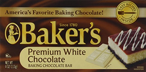 Baker's, Premium White Chocolate Baking Bar, 4oz Bar (Pack of 4)