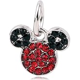 LaBenie Dangle Red Mouse with Black Ears Charm