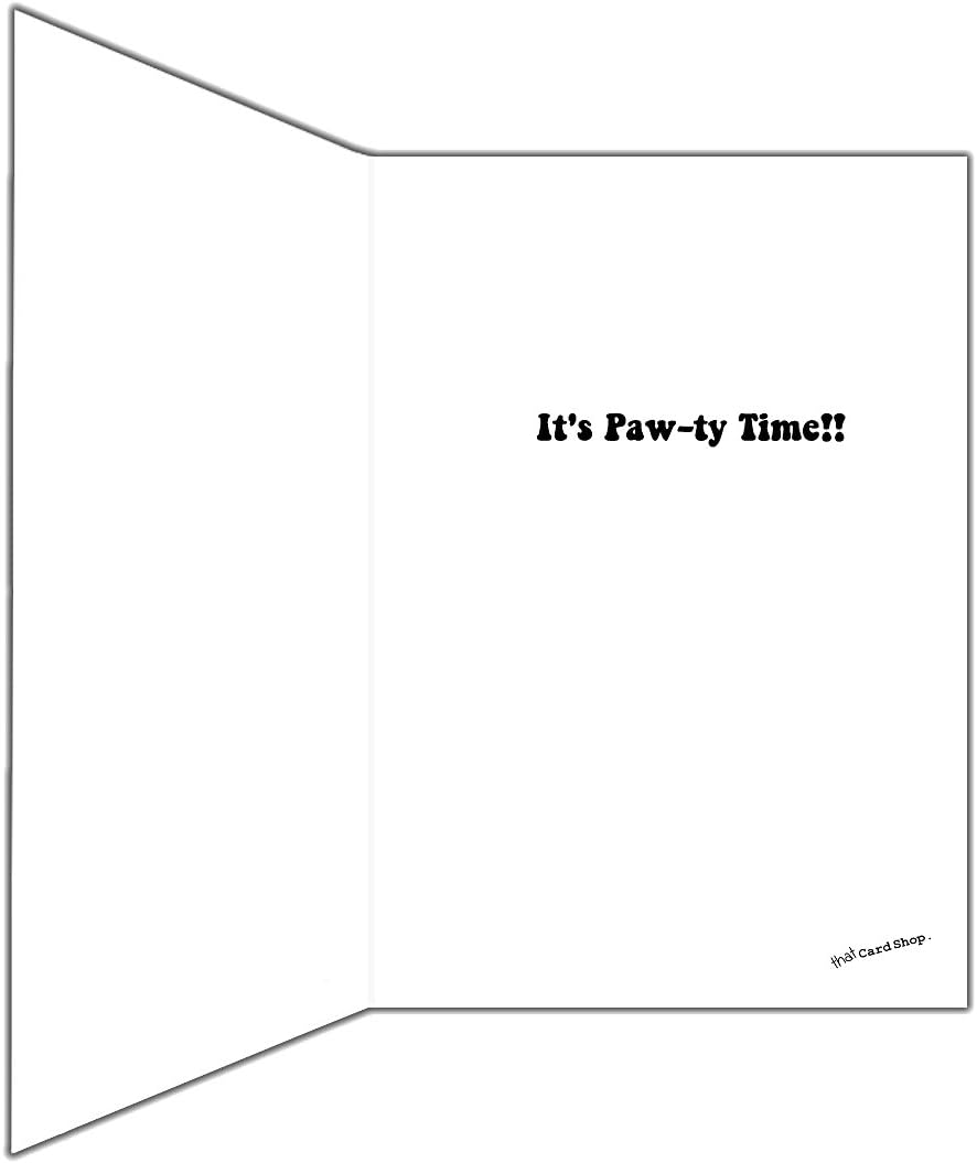 Funny Birthday Card from the Dog - Have a paw-some Birthday - Cat Birthday Card for him/her - pet lover's birthday card - Image 3