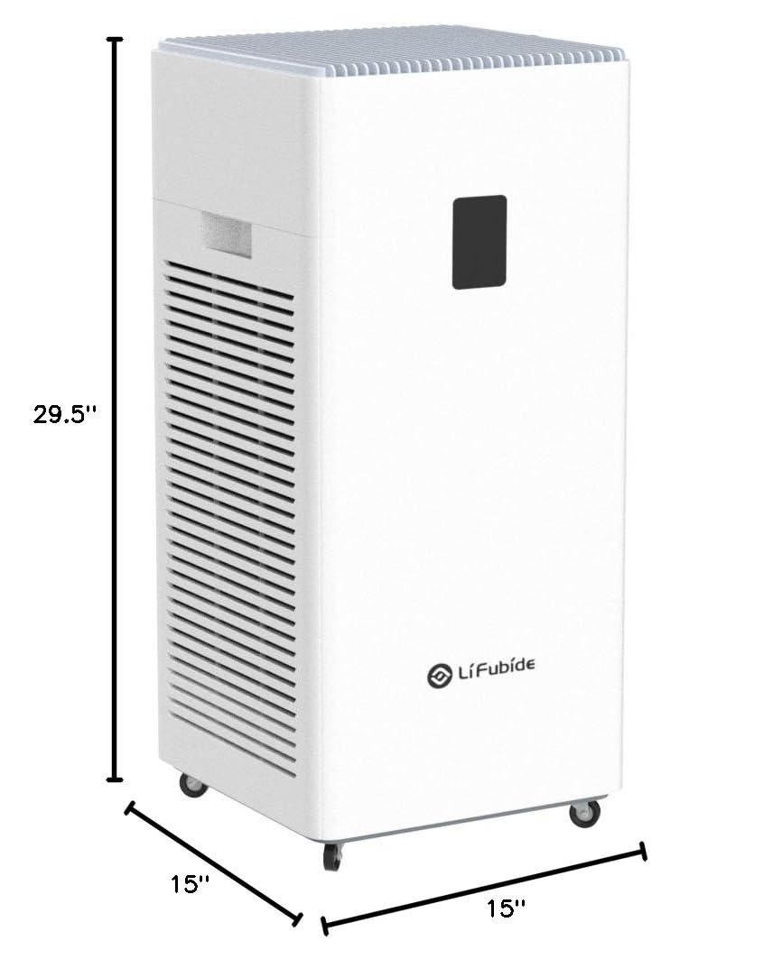 Large Room Air Purifier, H13 True HEPA,4555 Sq.Ft Coverage,24dB Low Noise For Bedroom Air Purifiers,Removal Of 99.99% 0.01 Microns Particles, PM2.5 Monitor(Y1000)