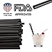 Jumbo Black Drinking Cocktail Straws: Made in USA, BPA Free: (5.75