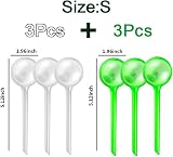 Himtop 6Pcs Plant Self Watering Bulbs 1.96 inch S PVC Drip Irrigation Green view 2