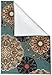 Ottomanson Ottohome Collection Seafoam Damask Design Area Rug with Non-Skid (Non-Slip) Rubber Backing, Seafoam, 5'0