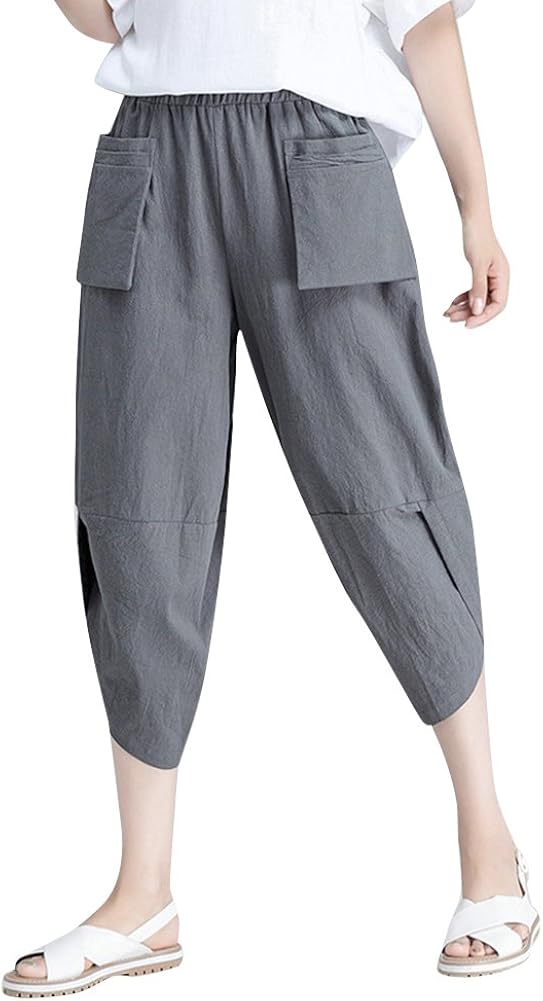 Japanische Taro Hose Herren 3/4 - Leinen Kurzhose Kimono Style Für Sommer