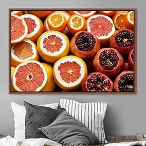 signwin Framed Canvas Wall Art Fruity Citrus Colorful...