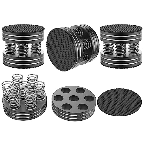 Tertullus 4 Pcs Spring Speaker Isolation Feet Turntable Feet For Hifi Devices Amplifier Turntable Dac Recorder Cd (FT4437-Black)