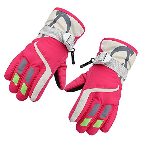 ski gloves kids winter warm waterproof windproof thermal snowboard anti slip cold weather snow skiing snowboarding cycling per children's lining outdoor sports mittens for 3-6 years old boy girls