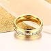 Fashion Month Mens Womens 6mm Titanium Stainless Steel 18k Gold Wedding Ring Channel Set Cubic Zirconia Engagement Band Size 9
