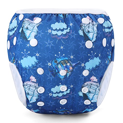 Martofbaby Baby Swim Diaper Reusable Adjustable Short Trunks Fits 0-3 Yesrs Unisex