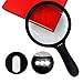 Pilos 5.5 Inch Extra Large Magnifying Glass with 3 LED Light, Nydotd 2X 5X Zoom Lens Illuminated Jumbo Handheld Lighted Magnifier for Reading Low Vision Macular Degeneration Craft and Hobby, Black