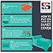 Sookie 3Pcs Blue Duvet Small Cartoon Mermaid (No Comforter and Sheet) Bedding Set for Kids，Mermaid Duvet Cover Set and 2 Pillow Shams - Twin Size
