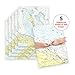 Journo Nautical Wrapping Paper Sheets – Travel Gift Wrap with Map Chart Design, 5 Premium Gift Wrap Sheets, Durable Nautical Map Wrapping Paper for Birthdays & Holidays, 28 x 20 Inches