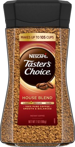 NESCAFE TASTER’S CHOICE HOUSE BLEND MEDIUM LIGHT ROAST INSTANT COFFEE 7 OZ. JAR