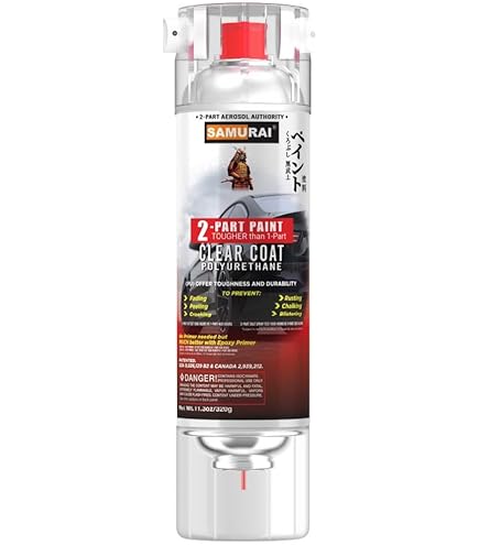 SAMURAI 2-Part Polyurethane Spray Paint Clear Coat for Car - 11.3
