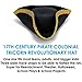 Toy Cubby Colonial Tricorn Hat - 17th Century Revolutionary War Pirate Hat Costume Accessory - Party Favor Dress up Hat - Single Pack - Black with Gold Trim