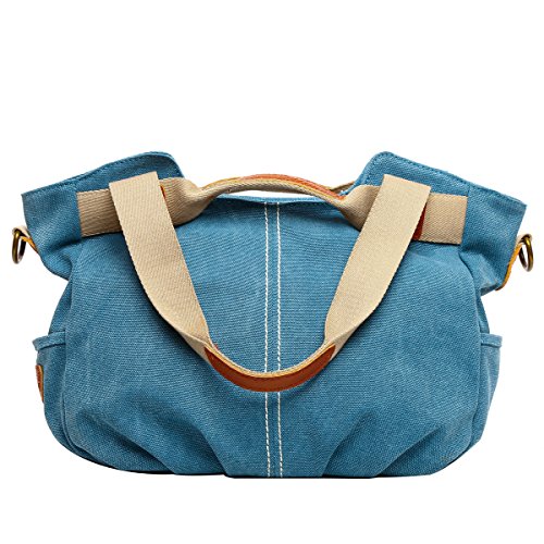 Eshow Women Canvas Shoulder Bag Hobo Handbags and Purse Cross-Body Bag Messenger Bag Travel mom bag for women - Thumbnail 7