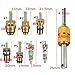 Ninth-City 55Pcs Car Automobile Assortment A/C Valve Stem Cores with Double Head Dismantling Installer Repair Tool Box Set Kit
