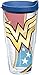 Tervis Wonder Woman Colossal Tumbler with Wrap and Blue Lid 24oz, Clear